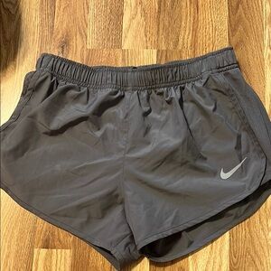 Nike DRI-FIT Gray Athletic Running Shorts with Elastic Drawstring Waistband